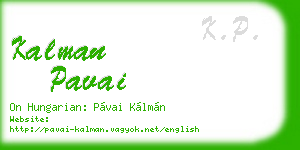 kalman pavai business card