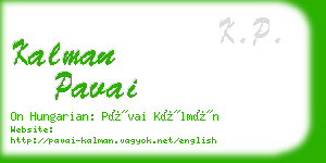 kalman pavai business card